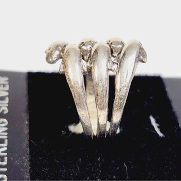 Vintage Sterling Silver Dolphin Ring. in Original Packaging. Size 7. - Picture 8 of 8